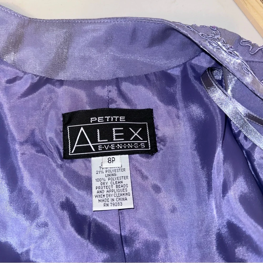 Alex‎ Evenings Petite Dress And Bolero Jacket Sz 8P Gown Mother Of The Bride